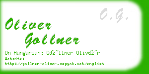 oliver gollner business card